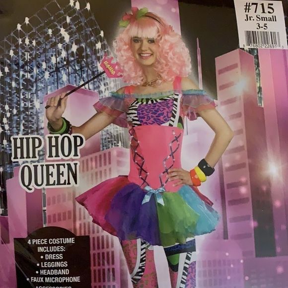 Hip Hop Queen Costume Juniors Small 3-5 - Picture 2 of 4